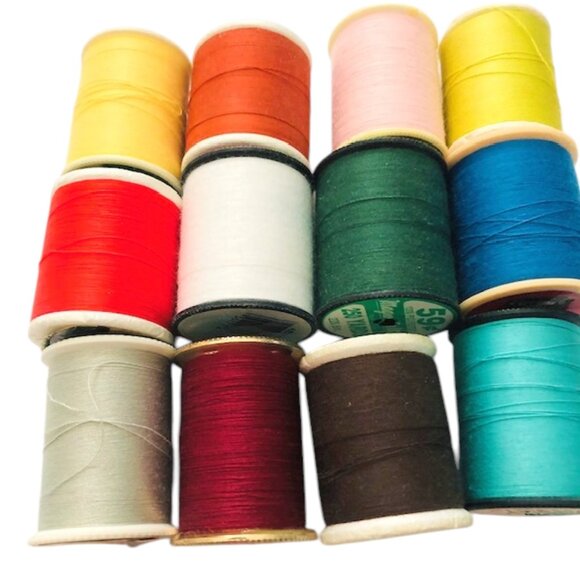 Lot of Assorted Sewing Thread 12 Spools - Picture 2 of 5